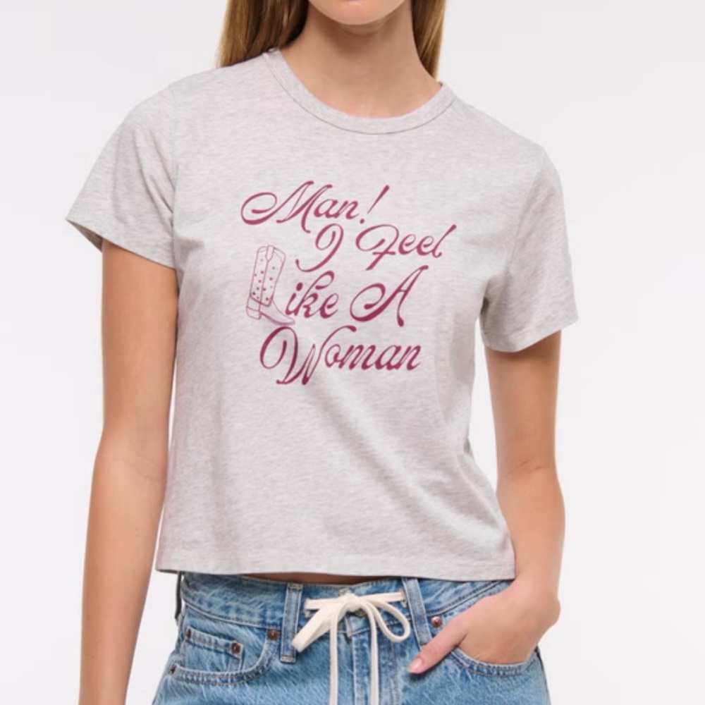 NWT Abercrombie & Fitch Shania Twain 90s Country Western Cotton Tee size large
